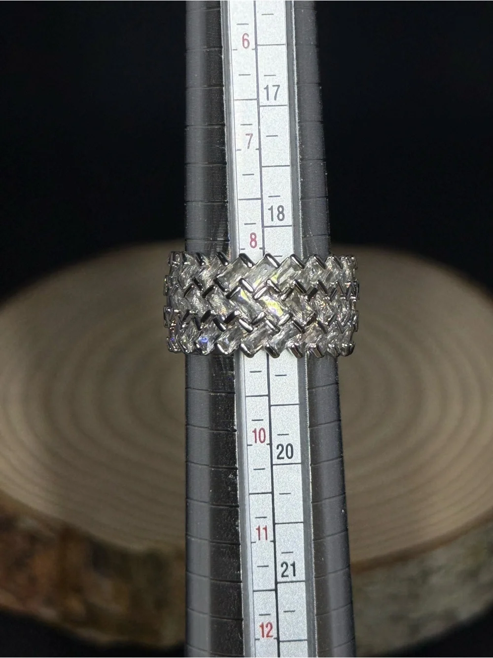 Bomb Party Triple Eternity Band Ring - Silver Tone